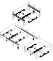 Slam Lock Handle for Double Extension Drawer Slides