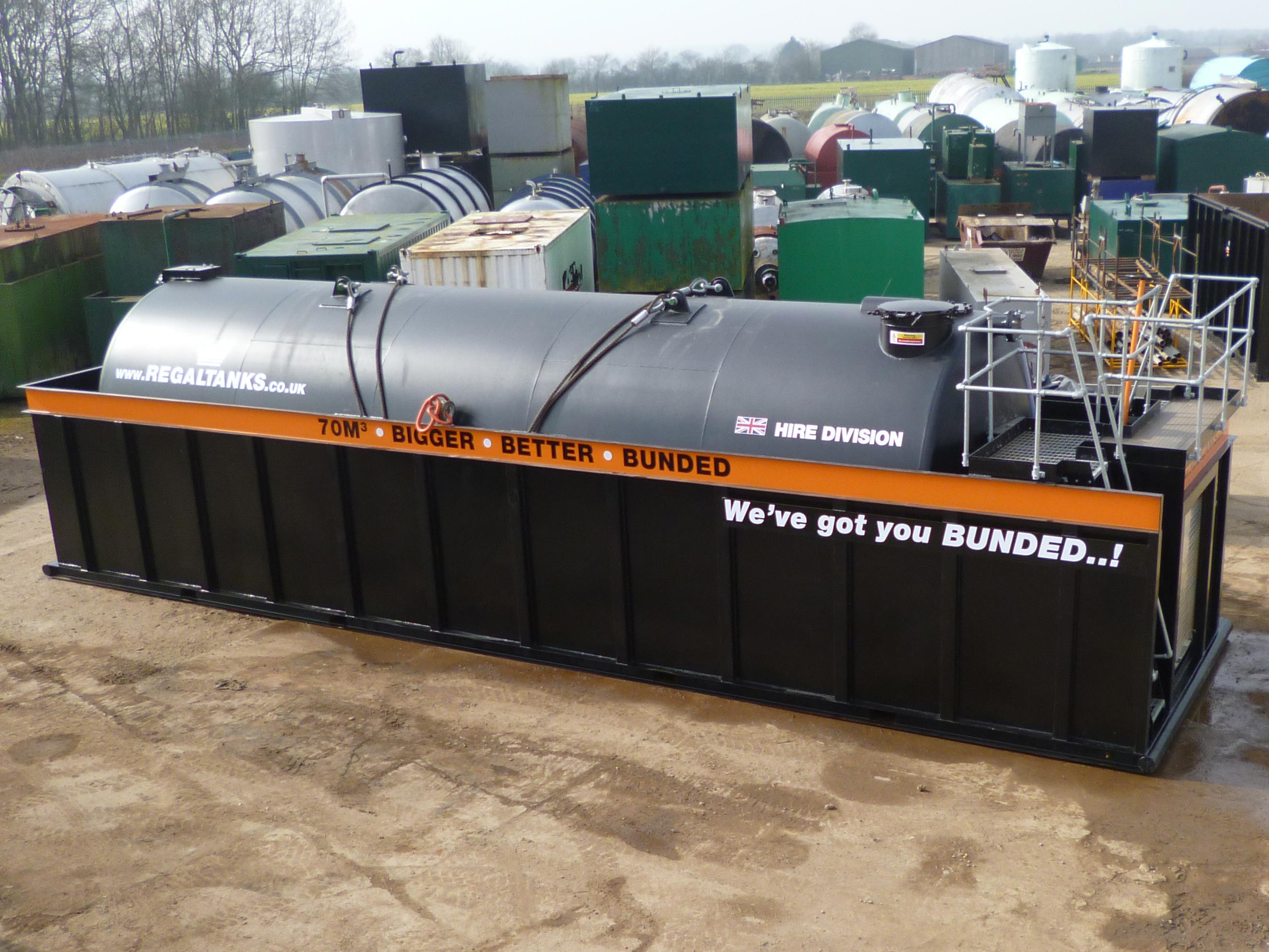 70,000 Litre Bunded Storage Tank Hire