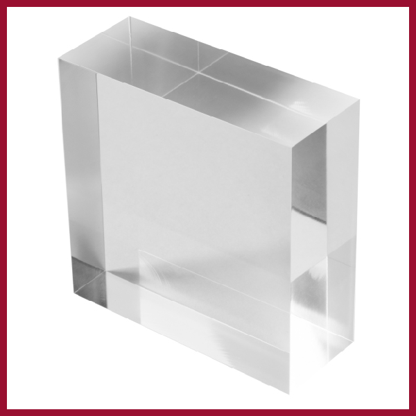 Clear Perspex Block