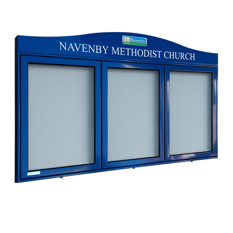 3-Bay, A2, A-Max Aluminium Noticeboard