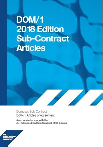 2018 DOM1A Domestic Subcontract &minus; Articles of Agreement