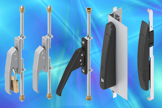 Space-saving lever locking lift handles from EMKA