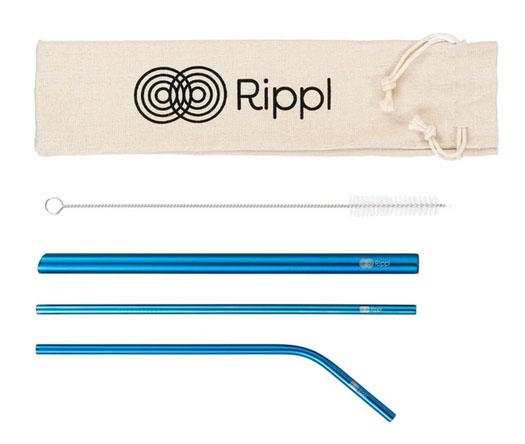 Rippl Stainless Steel Straw Set