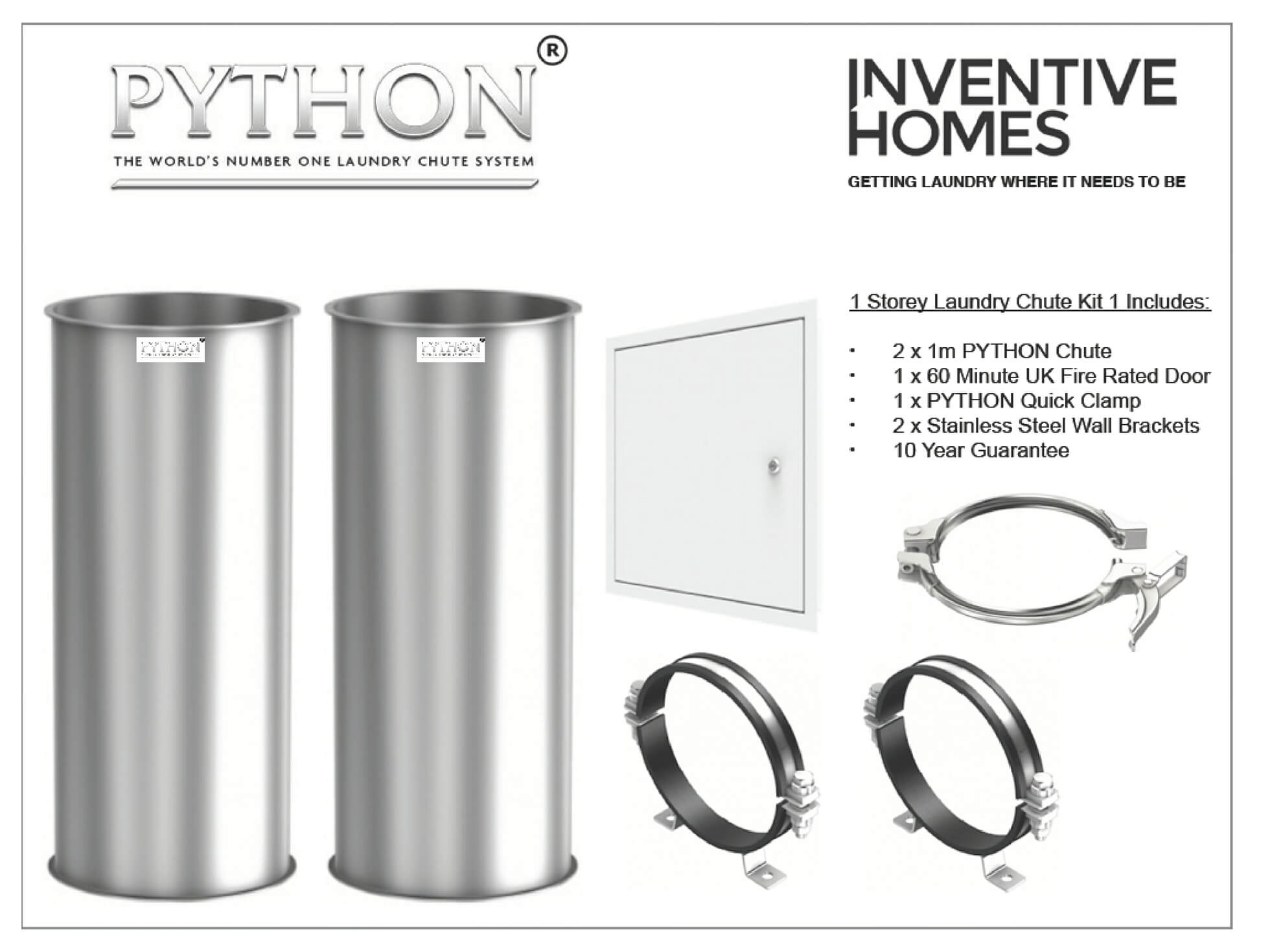 Python Laundry Chute Kit Systems