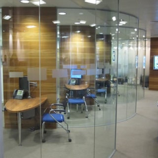 Curved Glass Partitions