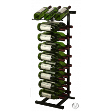 27 Bottle Black Metal Display Wine Rack