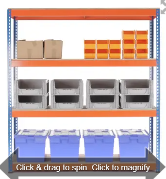 Rapid 1 Shelving - (1980h x 1830w) 4 Shelf Special Offer - Single Bay with 4