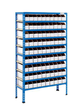  Rapid 2 Shelving (1600h x 915w) 90 Cardboard Picking Bins