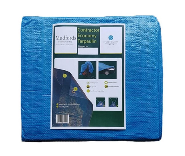 Economy PE Tarpaulin Blue 80gsm