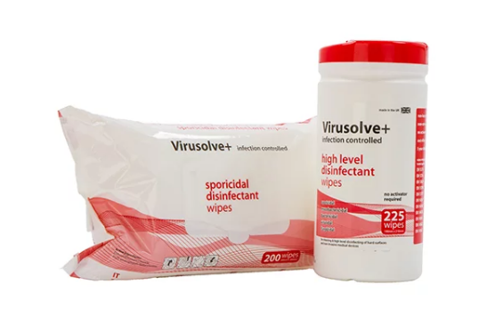 Virusolve+&reg; Sporicidal HLD Wipes