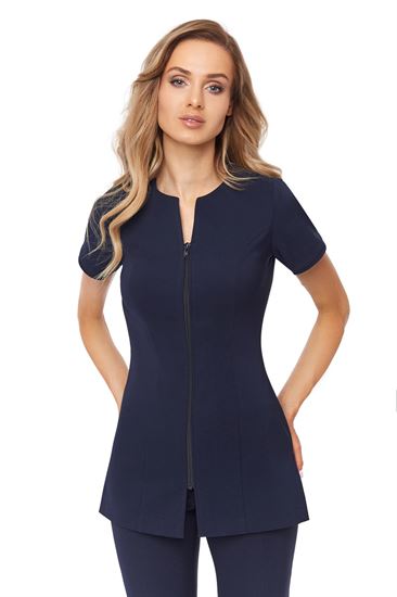 Modern Tunic with Pockets & Zip B428