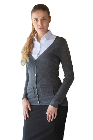 Henbury Women&rsquo;s V-Button Cardigan