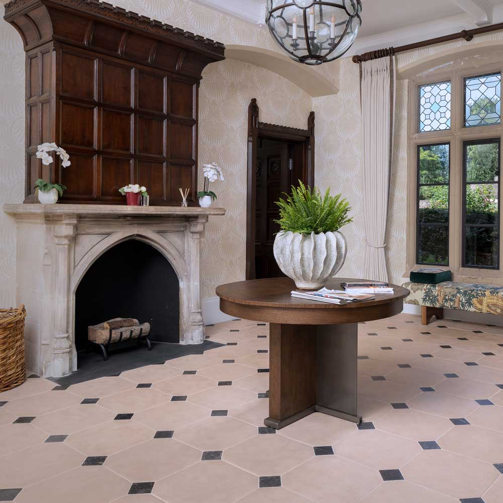 Antiqued Limestone Cabochon Flooring