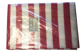 White & Red Deluxe Striped Market Tarpaulin