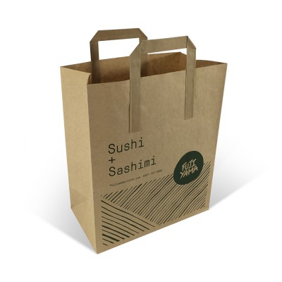 Printed Flat Handle Paper Bags