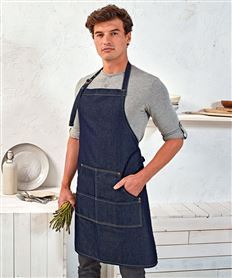 Jeans Stitch Bib Apron