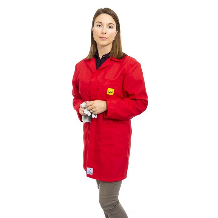 ESD Lab Jackets in Red