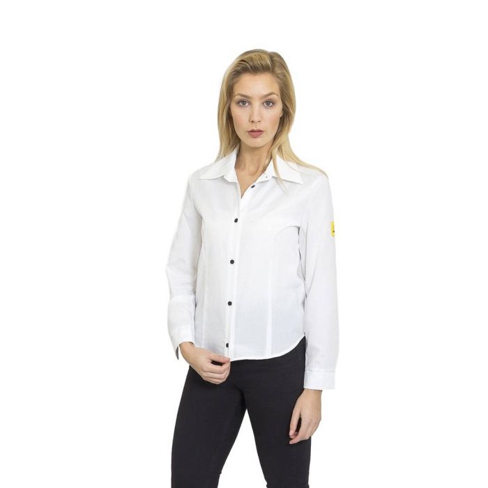 Women''s Smart ESD Blouse in White