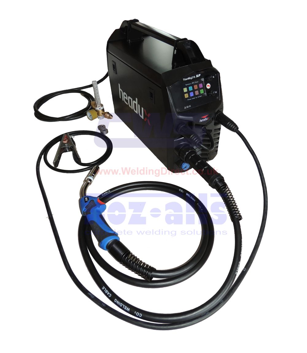 Headux Pulsed MIG Welder 218XP 200 Amp - Synergic Inverter MIG Package