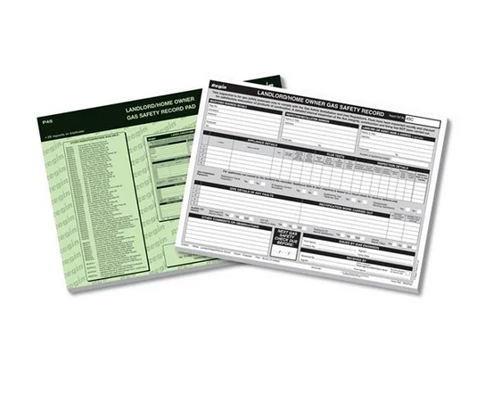 Landlords Gas Safety Record Pad