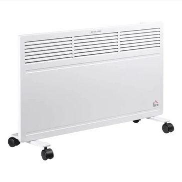 HOMCOM Convector Radiator Heater Freestanding or Wall-mounted w/ Adjustable Thermostat 