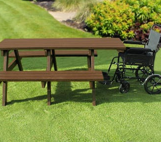 Wheelchair Access Picnic Tables - Extended Top