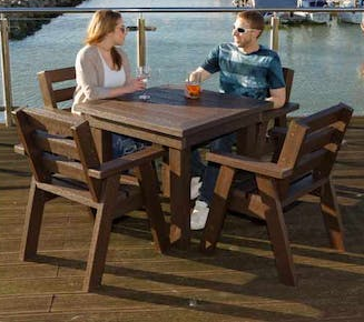 Bosun''s Table & Captain''s Chairs Set