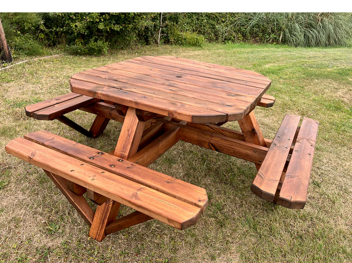 8 Seat Square Picnic Table 