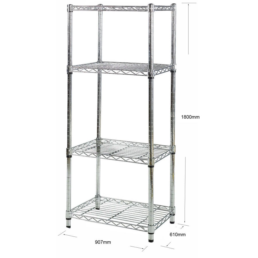 1800 x 907 x 609mm Best Selling Chrome Shelving