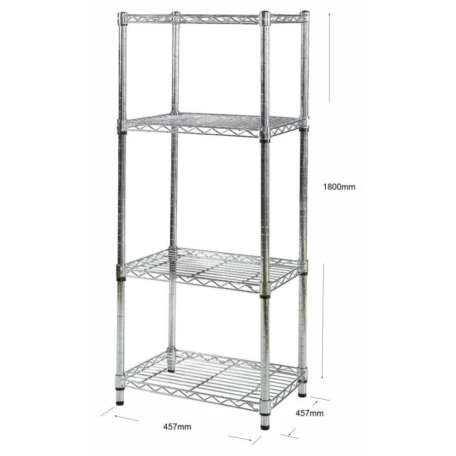 1800 x 457 x 457mm High Chrome Shelving