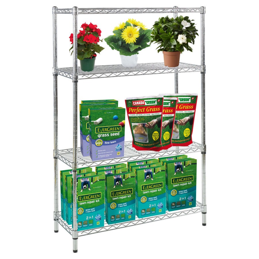 900 x 1220 x 457mm Chrome Shelving Units