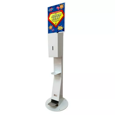 Children''s Hand Sanitiser Dispenser Stand (Foot Pedal)