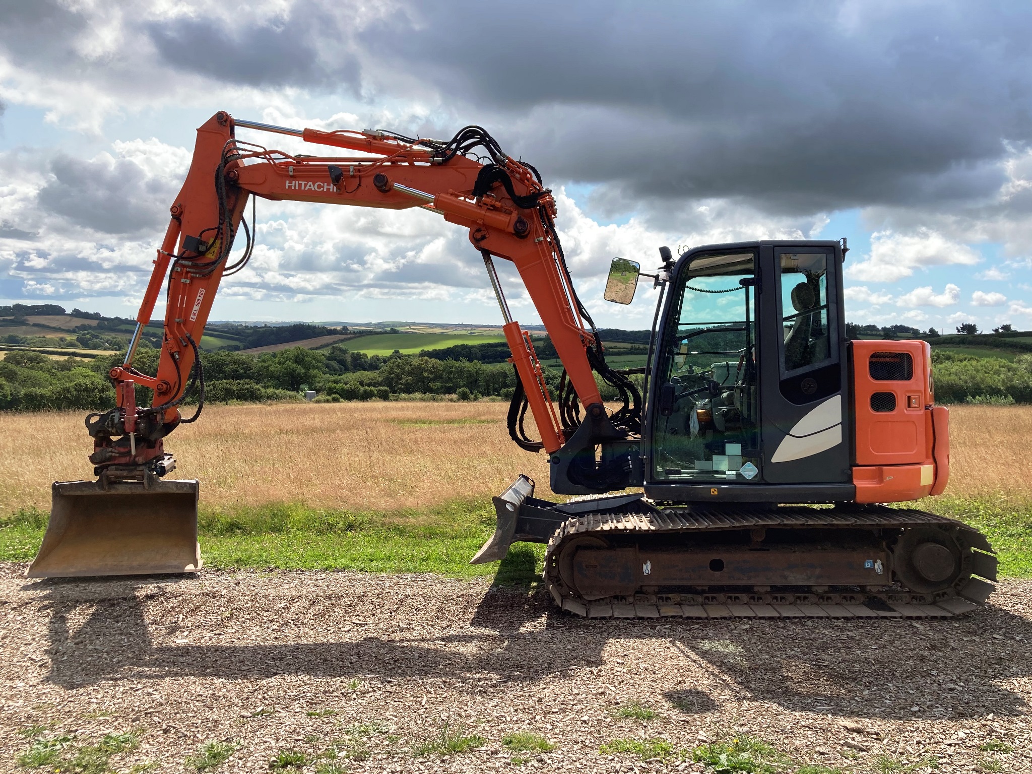 Wide tracked excavators