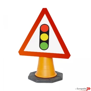 Cone Mounted Triangular Warning Signs