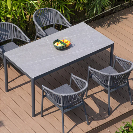 Malaga Rectangle Stone Effect Outdoor Table