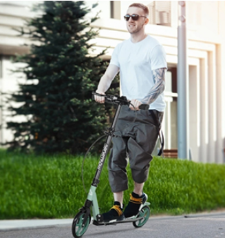 HOMCOM One-Click Folding Kick Scooter