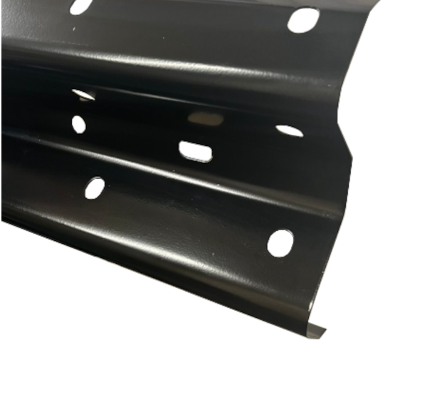 3.2m Effective Length Corrugated Armco Beams &minus; Straight &minus; Black Powder-Coated