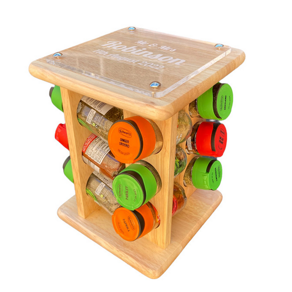 Personalised Spice Carousel Storage Rack