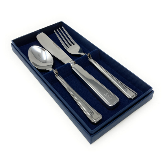 Personalised Child''s Stainless Steel Cutlery Set