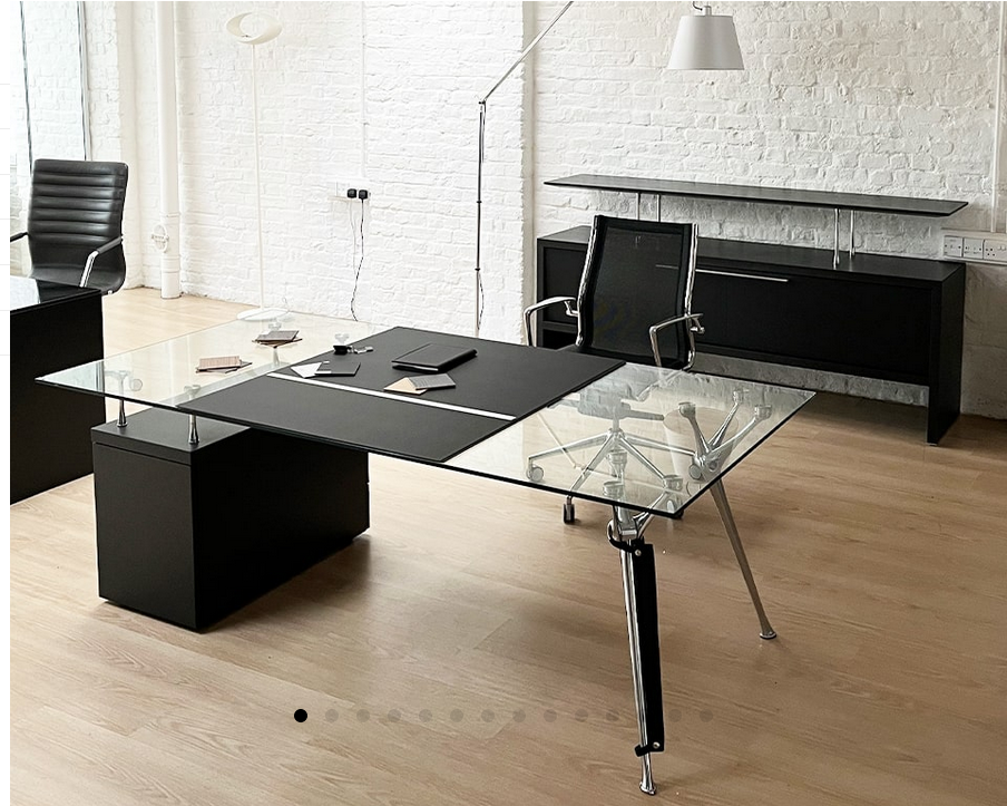 GENESIS PEDESTAL &minus; Glass Executive Desks