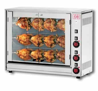 CB E12P-S3 - 3 Spit - 12 Bird Electric Chicken Rotisserie