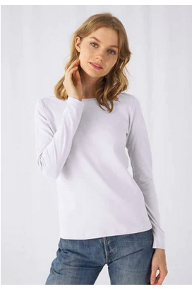 B&C #E150 Long Sleeve Women''s T-Shirt B211F 