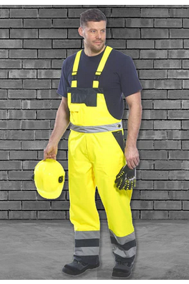 Hi Vis Contrast Bib and Brace Unlined S488 