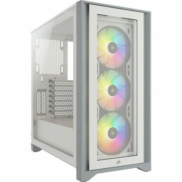 CORSAIR iCUE 4000X RGB White Mid Tower Gaming Case