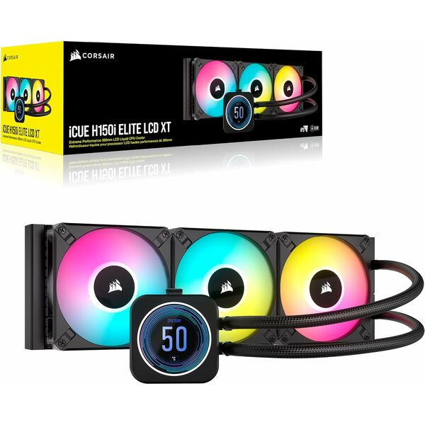 CORSAIR H150i ELITE LCD XT 360mm RGB Liquid CPU Coole