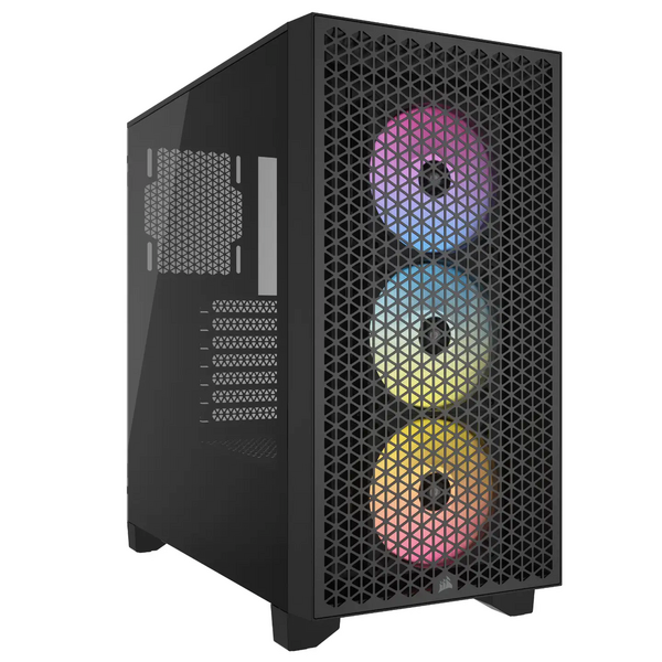 CORSAIR 3000D Black RGB Airflow Gaming Case w/ Glass Window