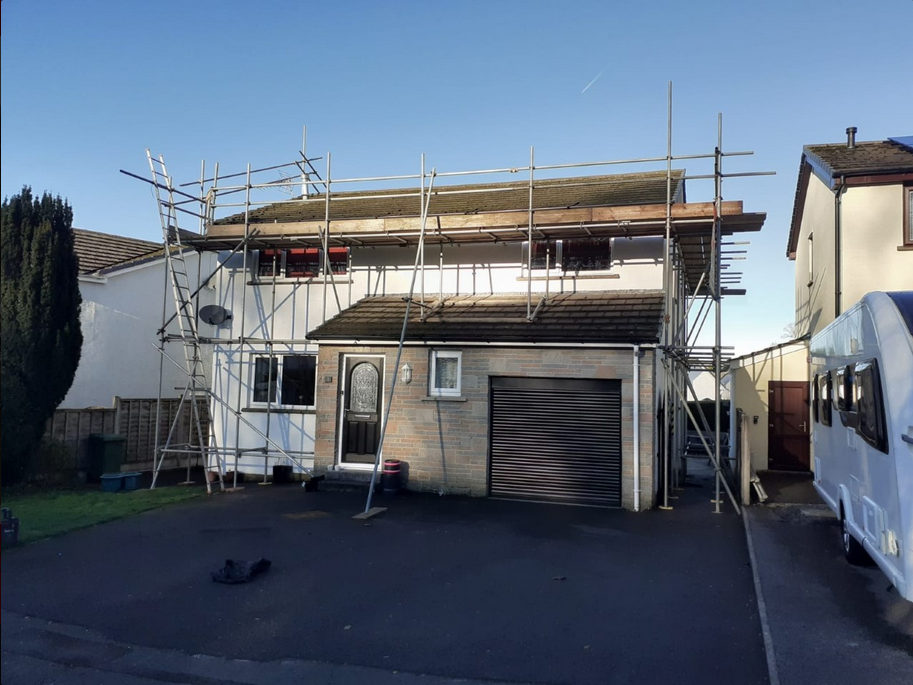 Solar Scaffolding in Lake District 