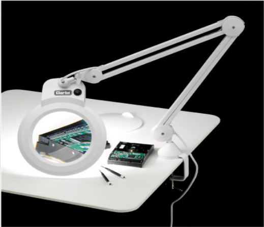 Clarke SAM170 Desk Mounted Magnifying LED Lamp 