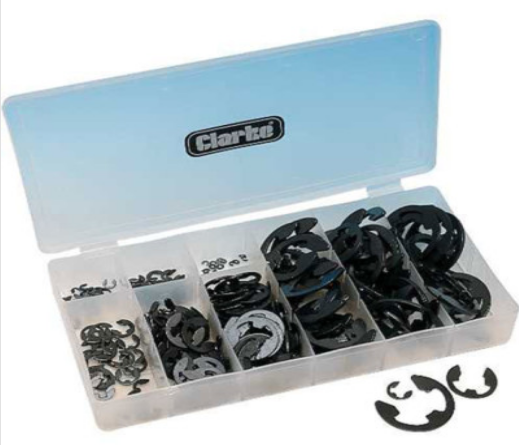  CLARKE CHT393 - 300 PIECE E CLIP ASSORTMENT 