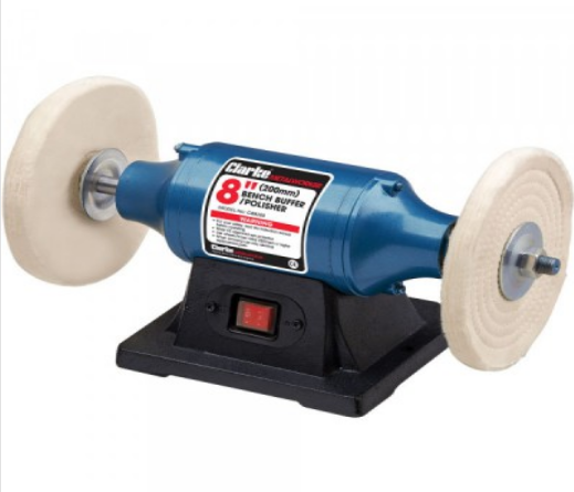  Clarke CBB200 370W 8'''' Bench Buffer/ Polisher (230V) 